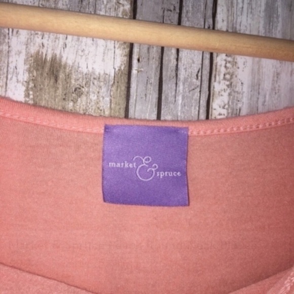 Market & Spruce Peach Round Neck Blouse - Picture 4 of 4